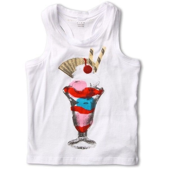 Stella McCartney Kids Ice Cream Sundae Organic Cotton Tank - Picture 1 of 5